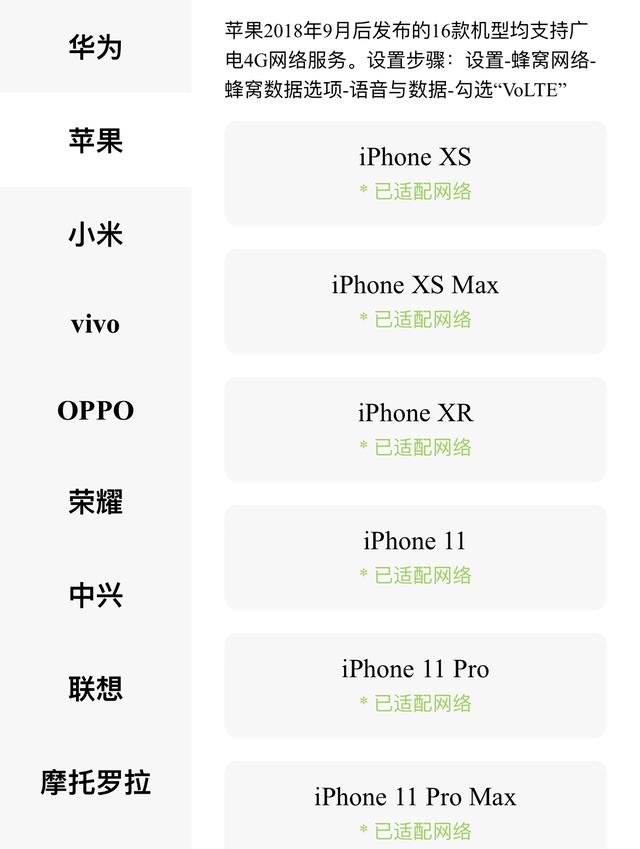 国内5g信号覆盖范围，广电公布网络适配型号