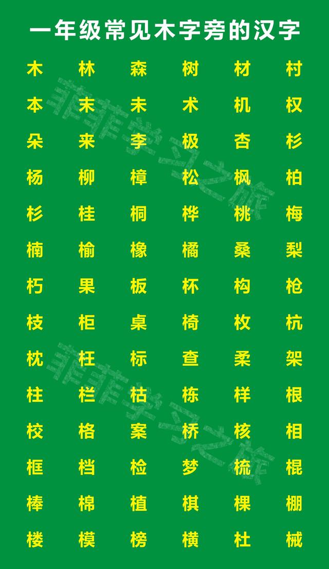 村的笔顺和拼音，村的笔顺（一年级偏旁部首木字旁）
