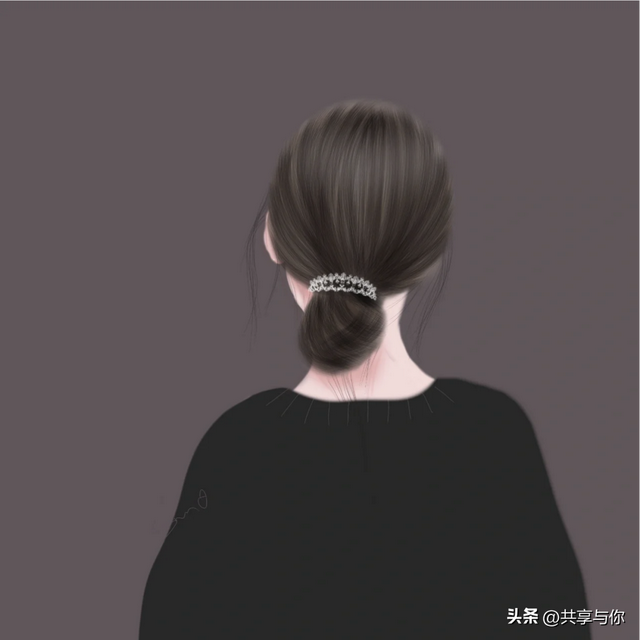 侧脸图片女生唯美，侧脸女生头像唯美微信（超美超温柔的手绘女生背影头像手绘女生背影头像）