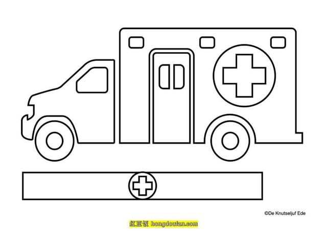医院图片简笔画，医院的简笔画教程（12张病毒医院救护车纱布剪刀听诊器卡通简笔画）