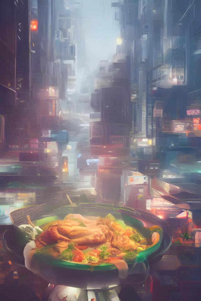 未来世界儿童画，未来世界的儿童画怎么画（看Ai绘画寻找灵感《未来广东》）