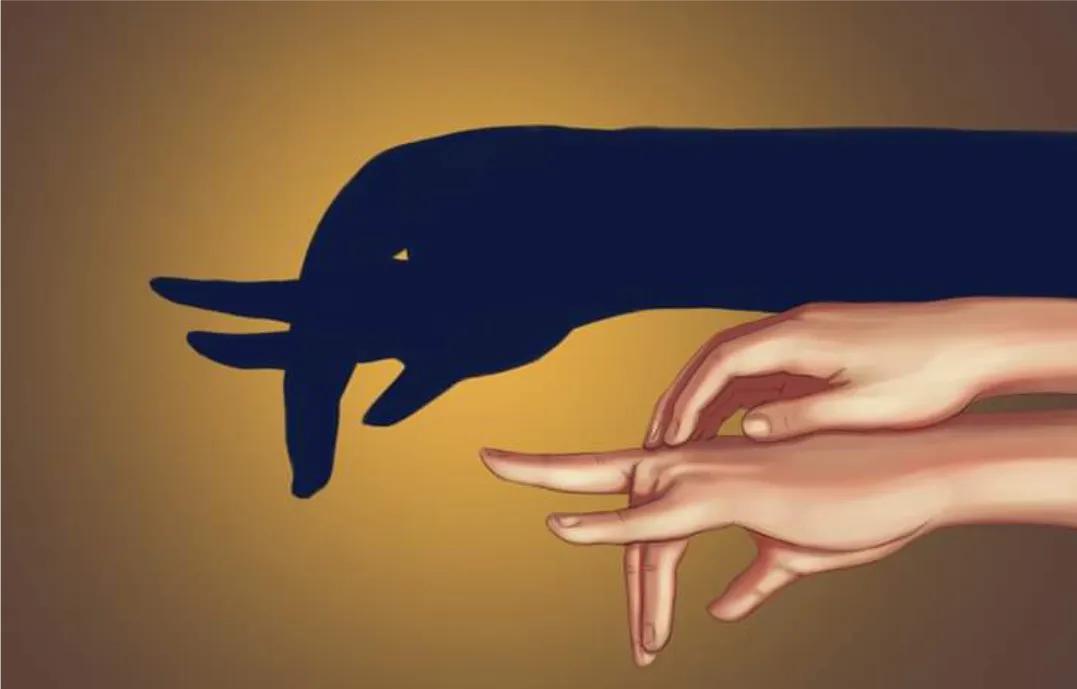 民间传统儿童游戏,手影游戏十分简便,且历史悠久