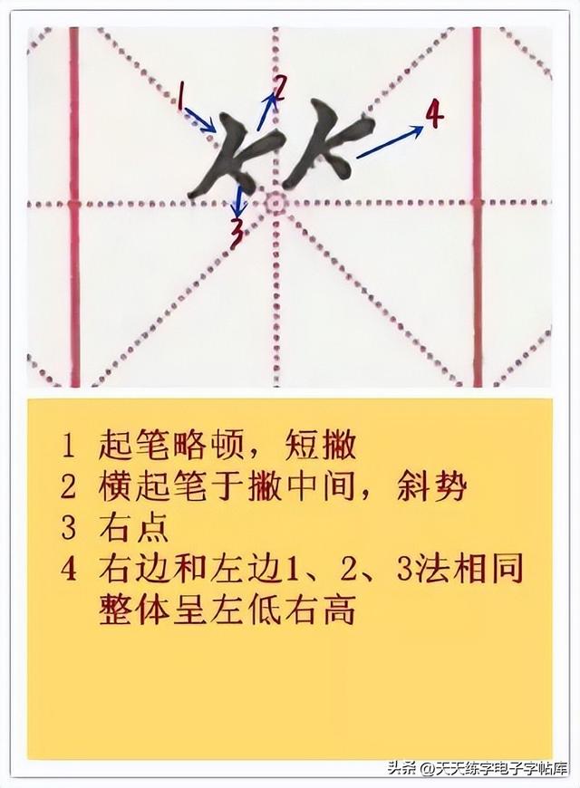 再字笔画顺序，久字笔画顺序（如何写好硬笔偏旁部首）