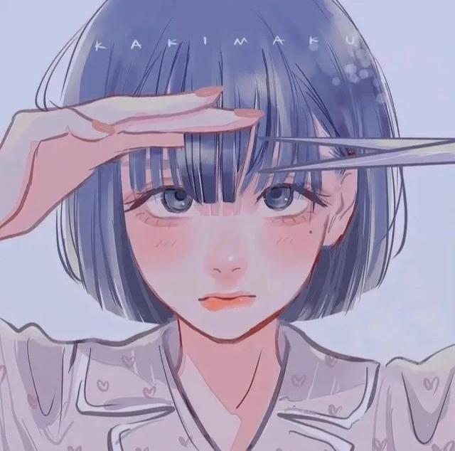 蓝色忧郁女头，微信头像，蓝色忧郁女头（蓝色头像/满满的忧郁感）