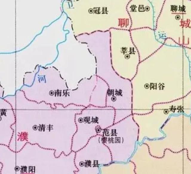 山东河南交界处，明清对峙地图（是怎样从小县变为大县的）