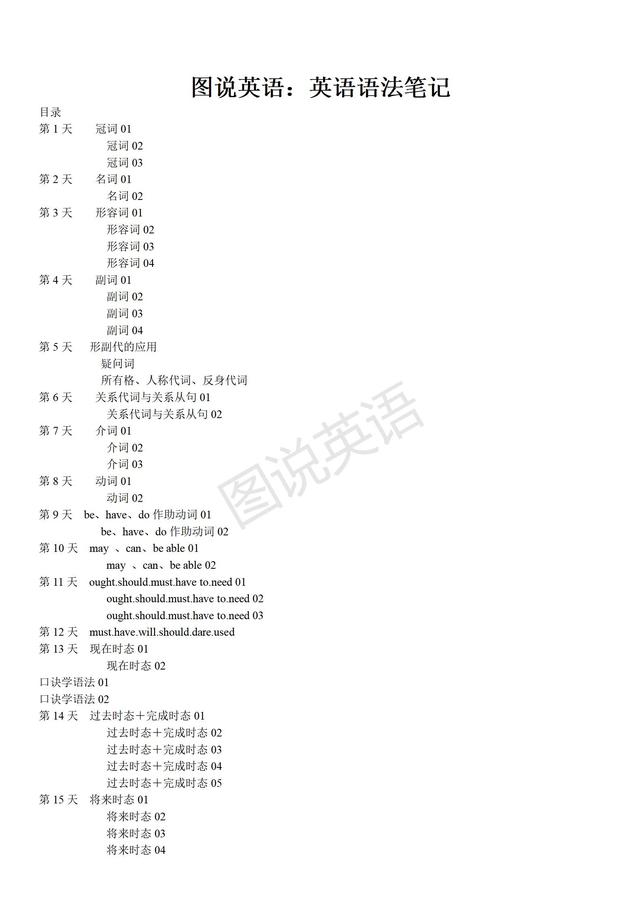 英语学习计划表，如何制定英语学习计划表（一套完整的英语语法学习计划）