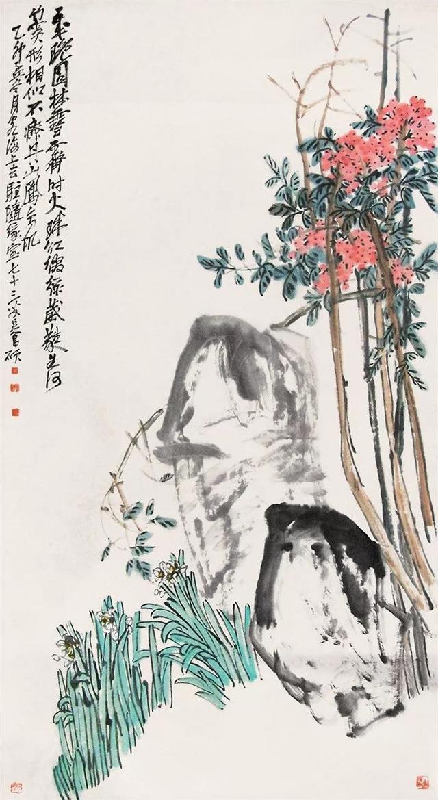 吴昌硕作品欣赏，吴昌硕晚年的花鸟册页欣赏（腕底风雷——吴昌硕书画200幅超高清合集）