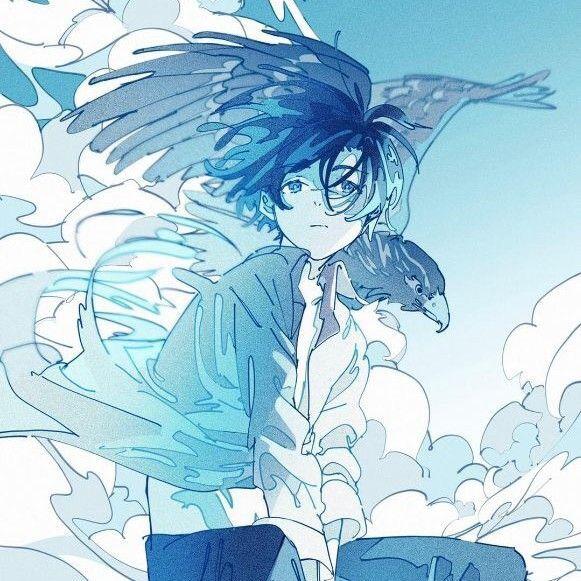 二次元男生头像，二次元丧系男头/黑白微信（有点丧的男生动漫头像）