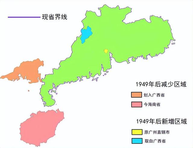 地圖廣東省地圖廣東省21個區地圖全圖建國後廣東行政區劃增減圖