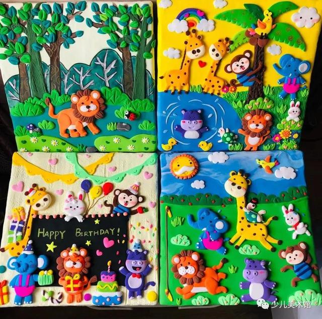 儿童diy手工画6-8岁，让孩子爱上黏土手工制作教程