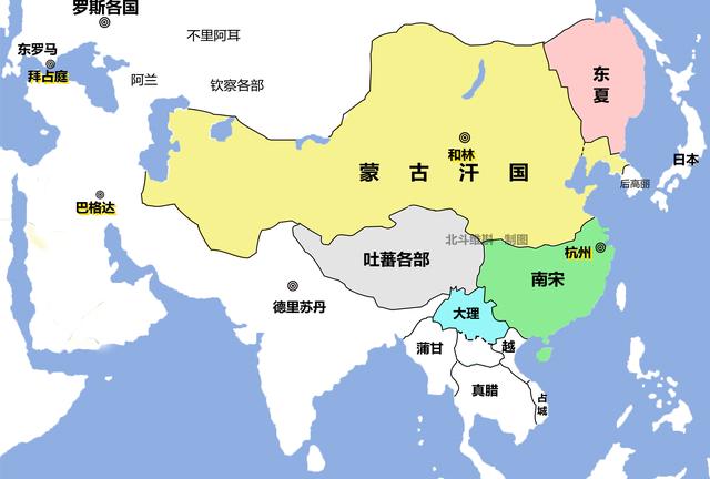 大蒙古帝国最完整的地图，大蒙古国的版图（通过地图了解蒙古帝国的扩张历程）