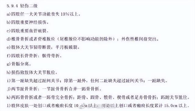 轻伤的判定要满足几个标准，轻伤的判定标准（什么情况属于轻伤二级）