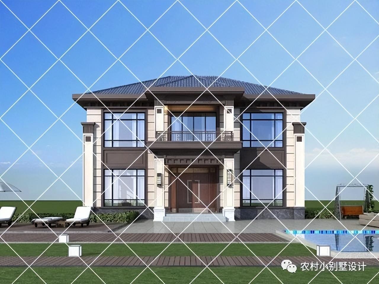 两开间二层别墅设计图,28款二层农村别墅 - 玉三网