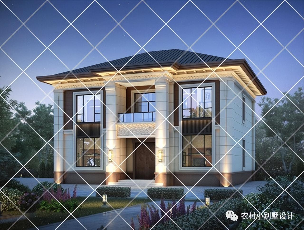 两开间二层别墅设计图,28款二层农村别墅 - 玉三网