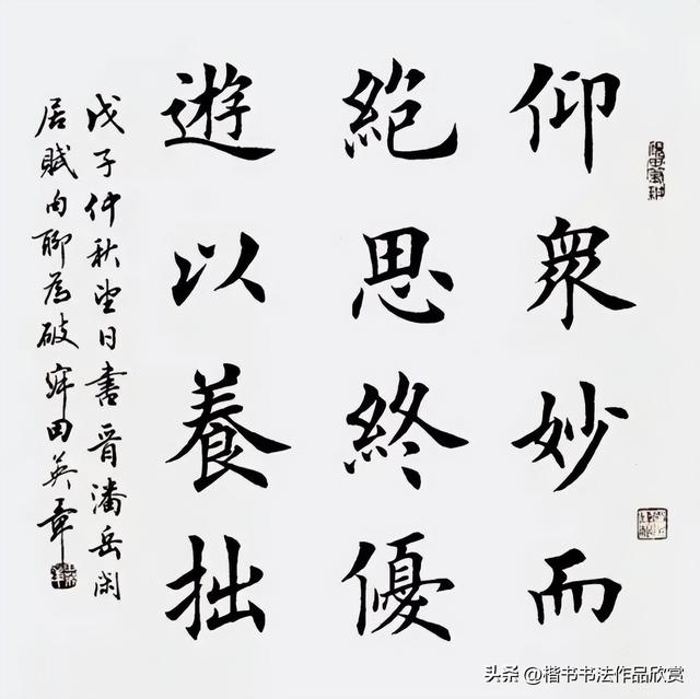 毛笔字作品有哪些，毛笔字作品欣赏图片（田英章毛笔楷书欣赏）