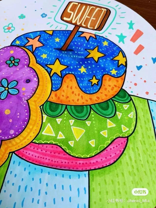 秋天最简单的画，简单秋天的简笔画方法（50张马克笔色彩丰富的秋天主题装饰画）