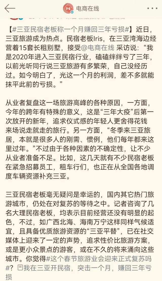 三亚民宿老板赚回亏损，三亚民宿投资骗局（三亚民宿1个月赚回3年亏损）