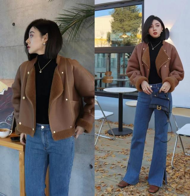 牛仔裤配什么上衣好看，牛仔裤配什么上衣（\