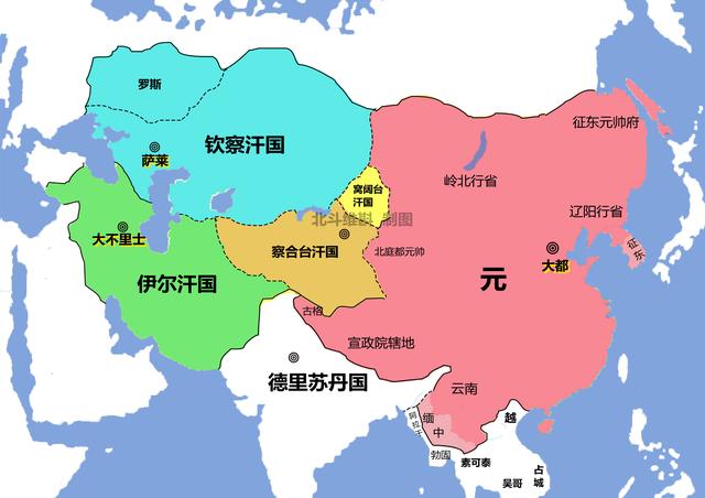 大蒙古帝国最完整的地图，大蒙古国的版图（通过地图了解蒙古帝国的扩张历程）