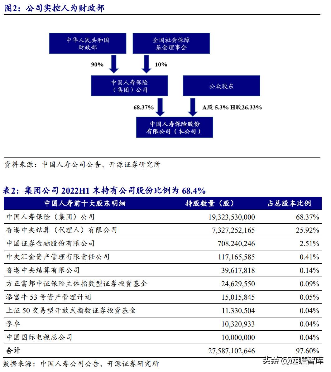 人寿保险股份有限公司（传统寿险龙头）