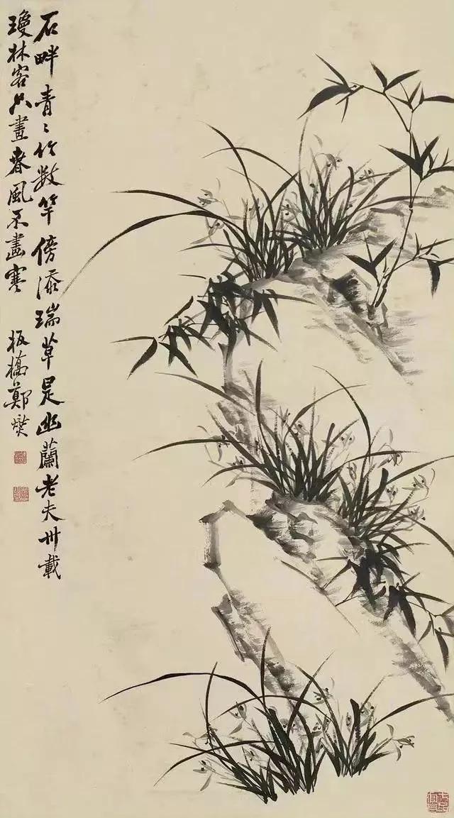 郑板桥兰竹图艺术鉴赏，扬州八怪之一郑板桥笔下兰花竹子