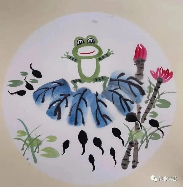 小孩画画简单图片大全，小孩画画简单图片大全步骤图片（50种儿童水墨国画范画分享）