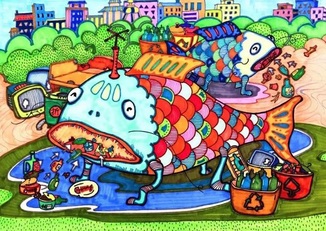 垃圾分类宣传画儿童画，垃圾分类宣传绘画简单（2022最新垃圾分类手抄报+环保儿童画）