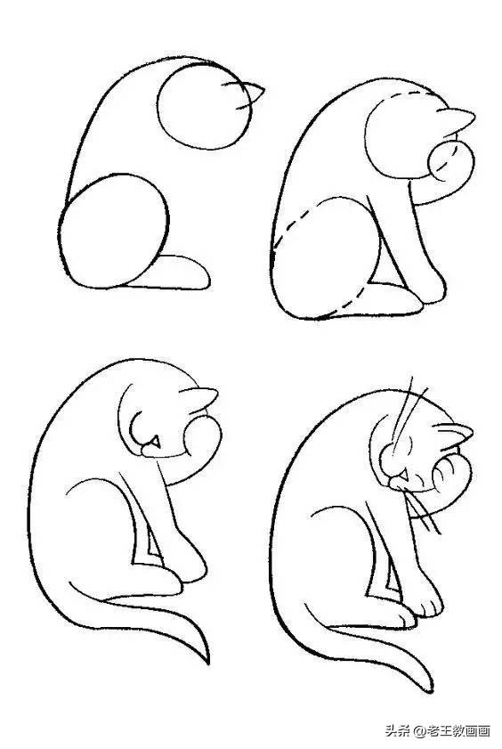 怎么画小女孩简单又漂亮，可爱的女孩怎么画（50个画猫咪的简笔画）