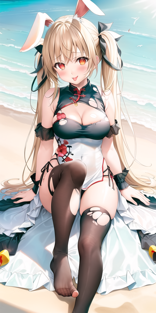 夏天的画怎么画简单又漂亮，夏天简笔画怎么画（AI绘画 海边夏日3）