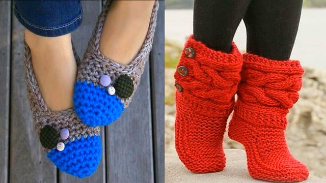 钩鞋子教程从头到尾纯色，像我这样手工钩编一双
