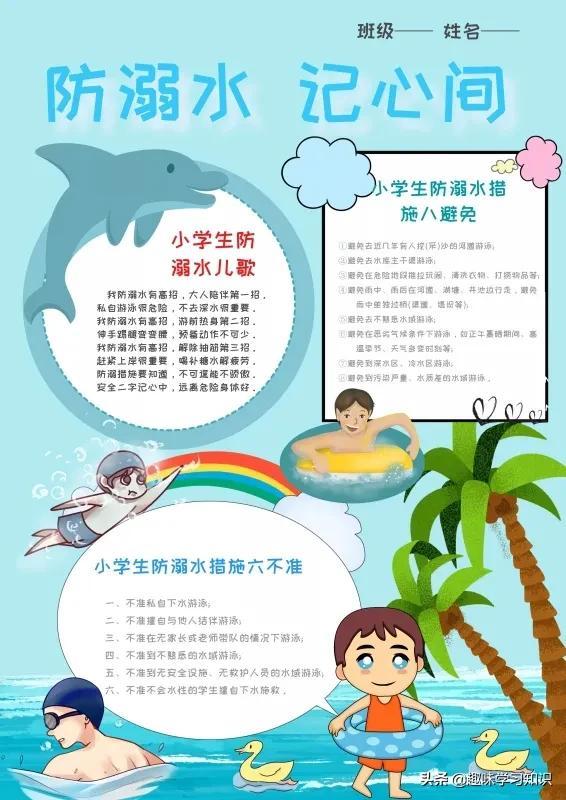 画一张最简单的防溺水手抄报，简单防溺水手抄报怎么画（防溺水安全教育小报大全）