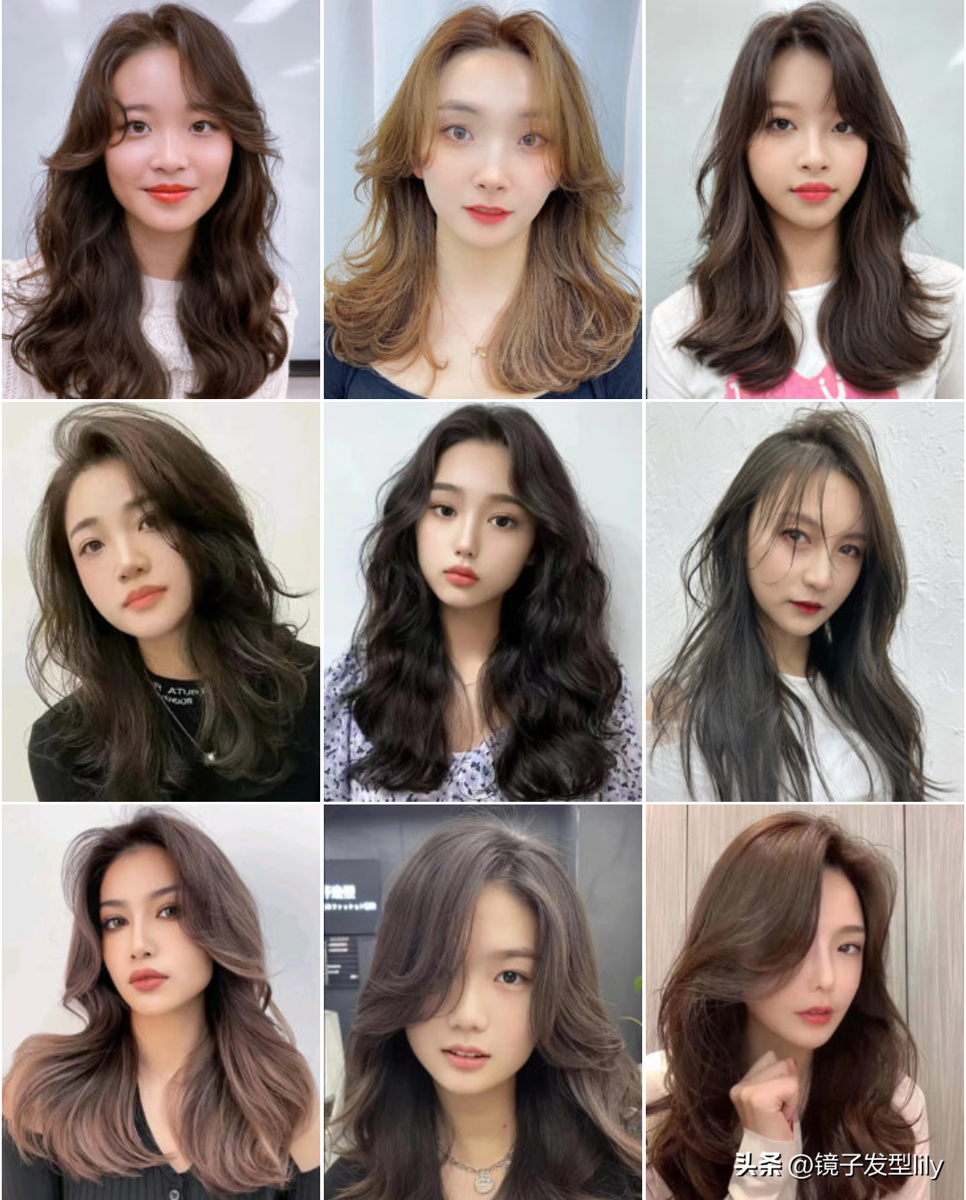 这种发型将长发微卷,呈现出柔和而自然的卷发效果.