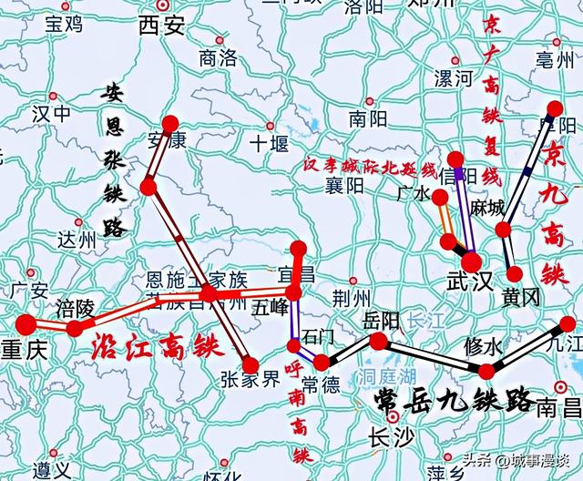 湖北省最新中长期铁路规划，湖北3条高铁确定为储备开工项目