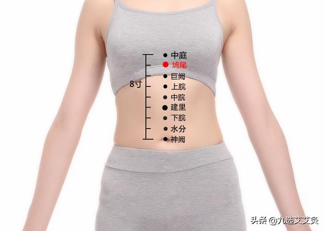 鸠尾的准确位置图，鸠尾准确位置图和作用及功效（艾灸鸠尾穴：治疗癫痫）
