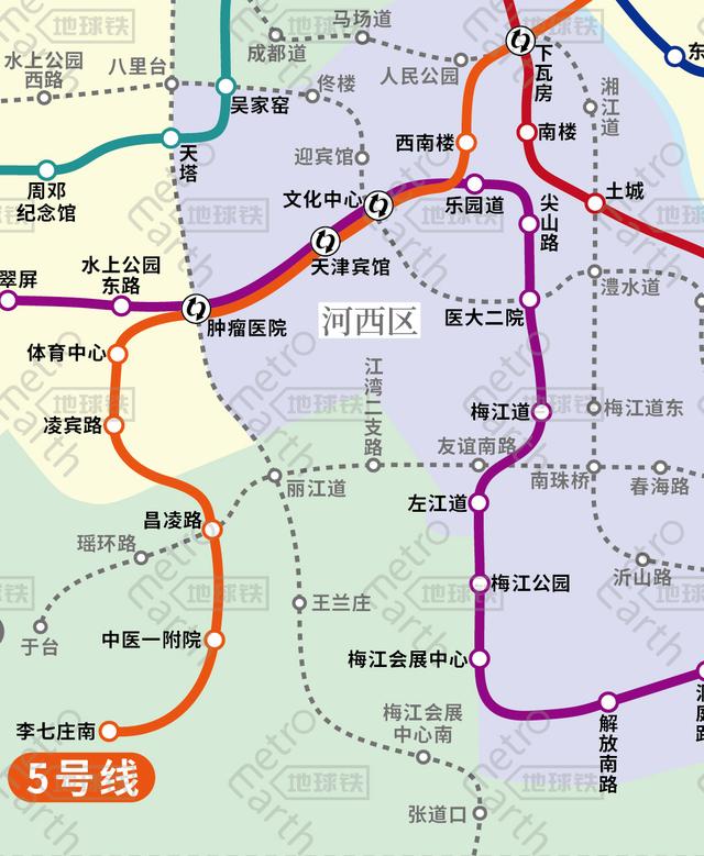 天津地铁2号线线路图，天津地铁最新规划线路网（天津城市轨道交通运营）