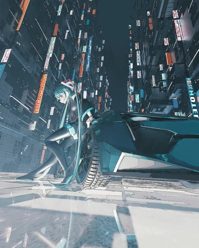 动漫       初音未来，动漫美女图片（画师营造出来的这种意境和公主真的很配啊）