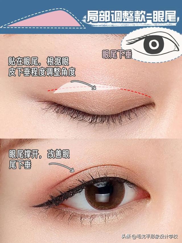 双眼皮贴的正确贴法图，怎样贴双眼皮贴（单眼皮肿眼泡快进来抄作业）