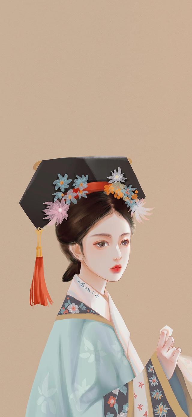 古风美女手绘插画，古风美女手绘插画图片（若有诗书藏于心）