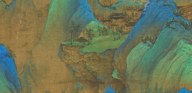 王希孟千里江山图，千里江山图王希孟的传世名作（王希孟《千里江山图》）