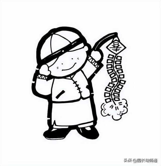 新年年俗简笔画,中国过年的风俗简笔画(36个幼儿园春节主题简笔画)