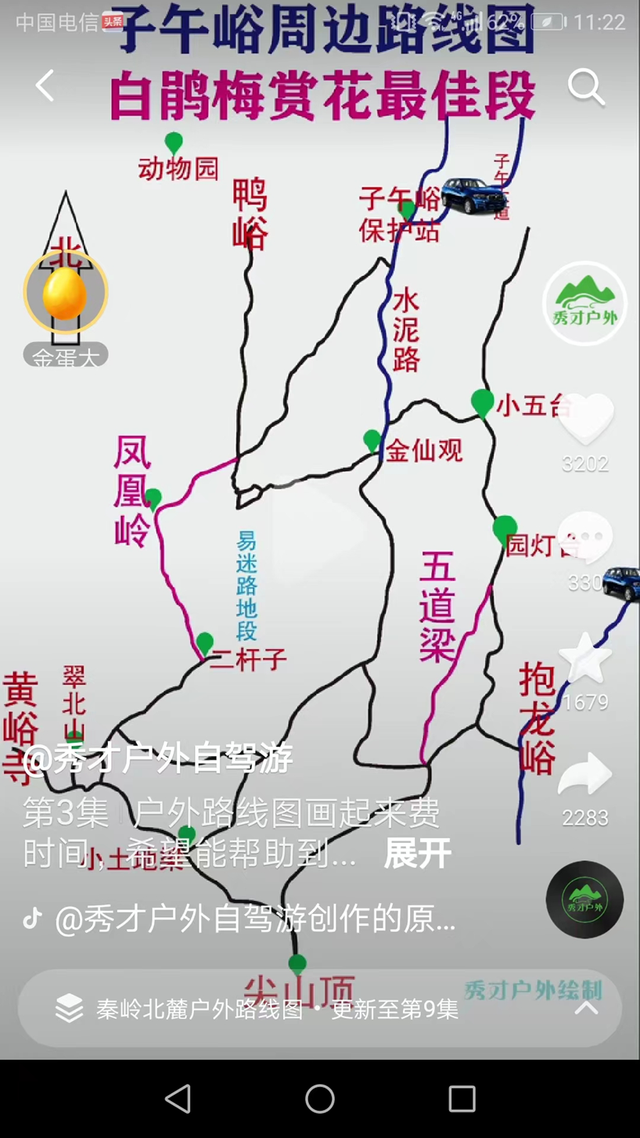 秦岭简单的爬山穿越线路，穿越秦岭子午大环线