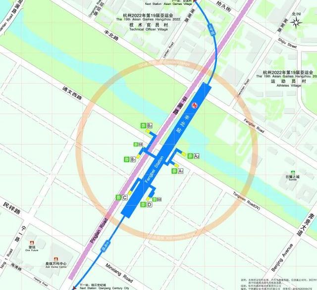 杭州地铁3号线详细站点，杭州地铁3号线后通段最新线路图（杭州地铁文三路站、丰北站、亚运村站相关信息提前了解）