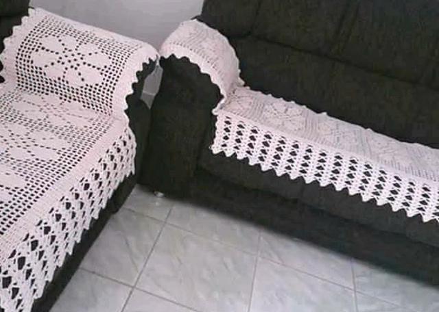 长方形沙发靠垫套钩法图片