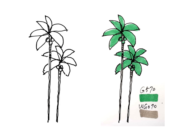 大树的画法简单又漂亮，简单大树的手绘画法（八种超简单背景树的画法+上色）