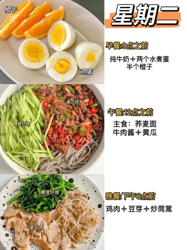 一日三餐减肥食谱表，详细一日三餐减肥食谱