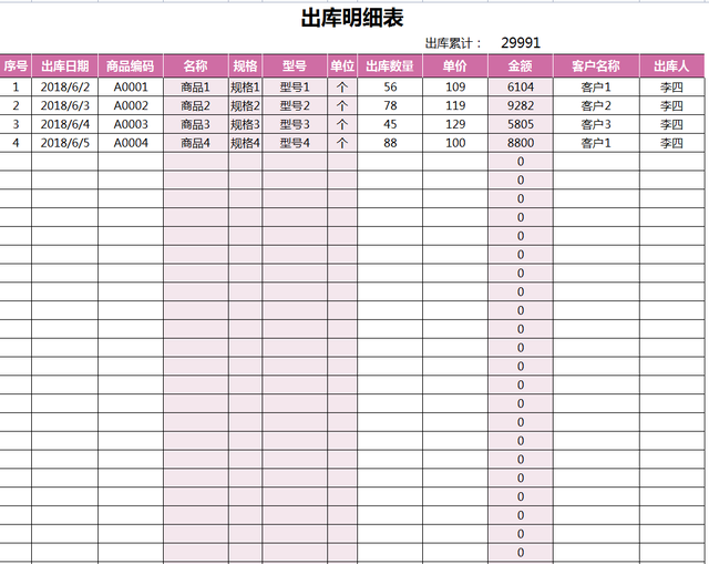 用excel做仓库管理系统，仓库结存出入库台账表格（终于编制出Excel进销存管理系统）