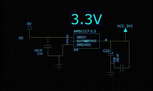 ams1117稳压器，朋友使用AMS1117-3.3稳压时遇到一个奇怪的问题