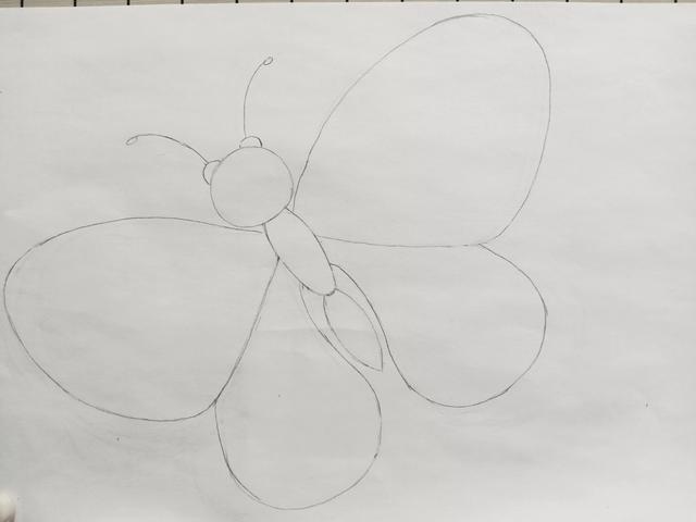 蝴蝶怎么画简单好看，如何画一个简单蝴蝶（《蝴蝶》线描画绘画过程）