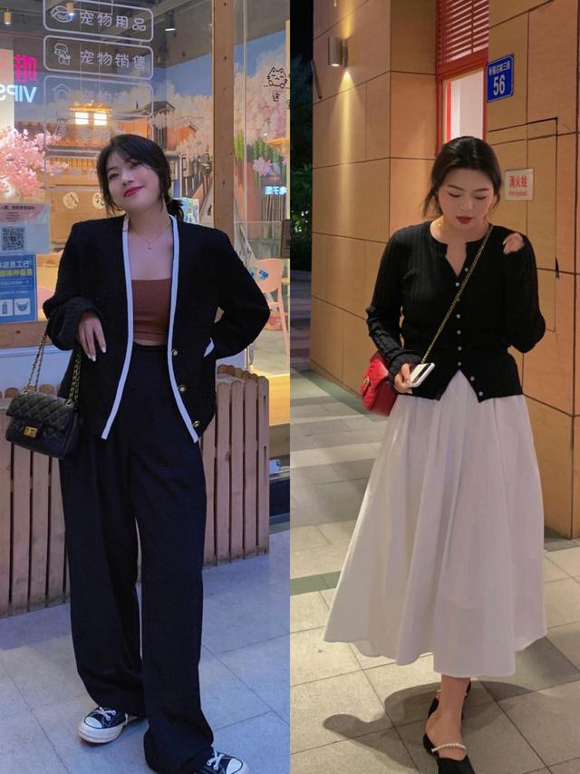 2,初秋时节,"微胖女生"试试这样搭,温柔时髦还显瘦