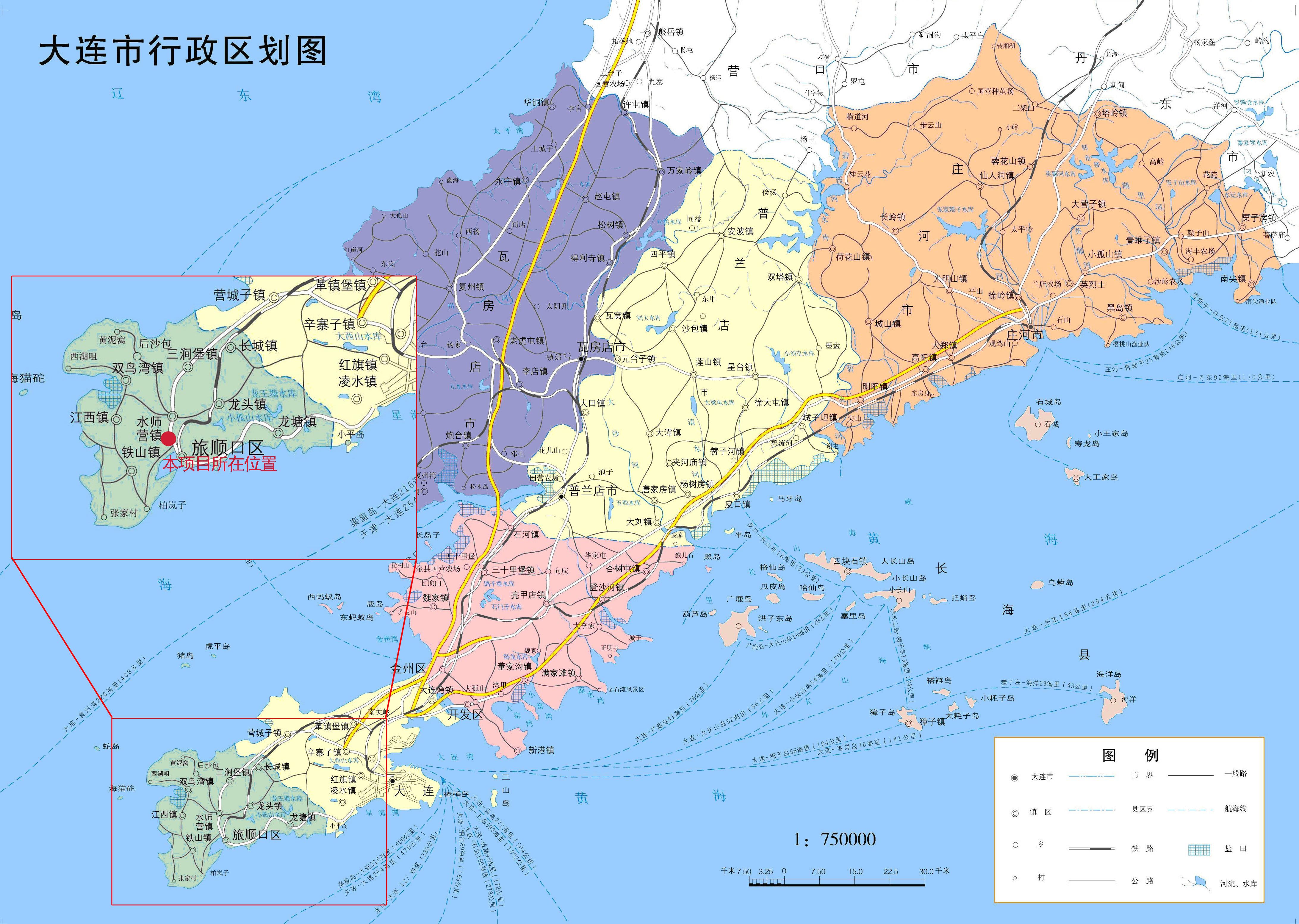 大连是哪个省份哪个市的城市，大连地图赏析 辽宁省大连市